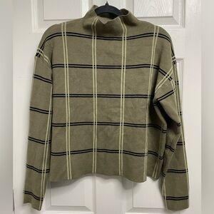 Max Studio Women’s Plaid Turtleneck Sweater